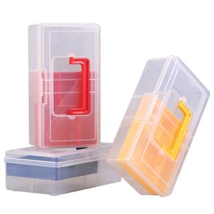 路亚配件盒钓鱼防水双层多功能太空豆矶钓台钓配件盒渔具收纳盒子