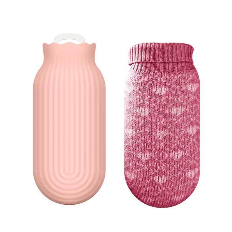 食品级硅胶热水袋注水加厚暖手袋热敷暖肚子小号便携灌水式暖水袋