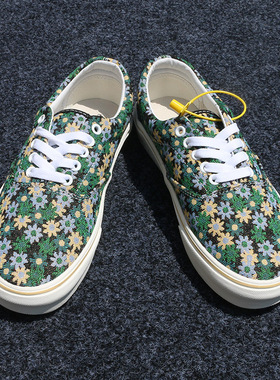 【高颜值鞋】帅过男友丨绿色低帮板鞋男鞋女鞋透气刺绣情侣帆布鞋