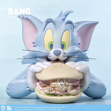 棒潮玩 SOAP STUDIO 猫和老鼠汉堡包半胸像 天蓝色限定潮玩