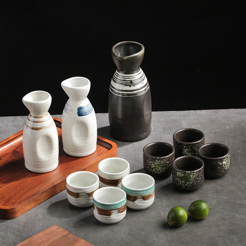 日式清酒杯套装陶瓷酒具小酒杯白酒杯复古风清酒壶套装创意小酒杯,餐饮具,清酒杯,淘宝优惠券,粉丝福利购,淘宝优惠卷