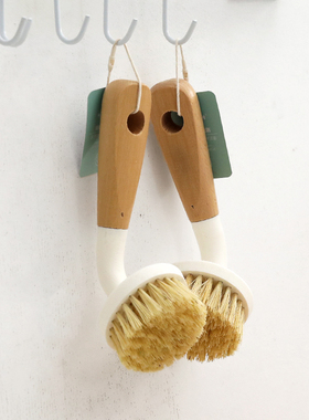 天然剑麻锅刷不伤涂层木柄洗锅刷厨房清洁刷锅碟碗刷棕毛刷子