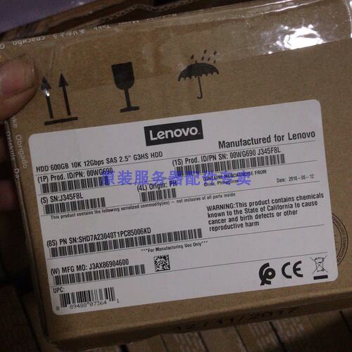 / 00WG690 00WG691 600GB SAS 2.5 12G 10K 3650M5 X6议价