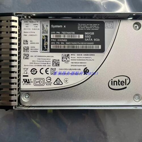 7SD7A05706 01KR453 960G SATA SSD 2.5 S4600企业级固态硬盘议价