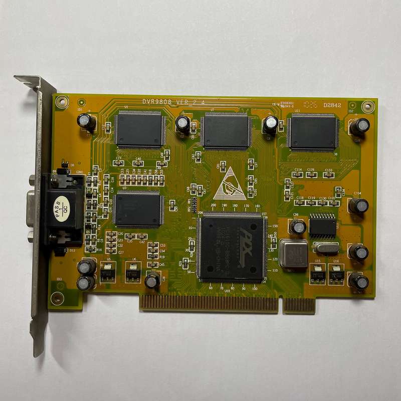 正品波粒监控卡V2.4 DVR9808 程八路监控视频采集卡议价