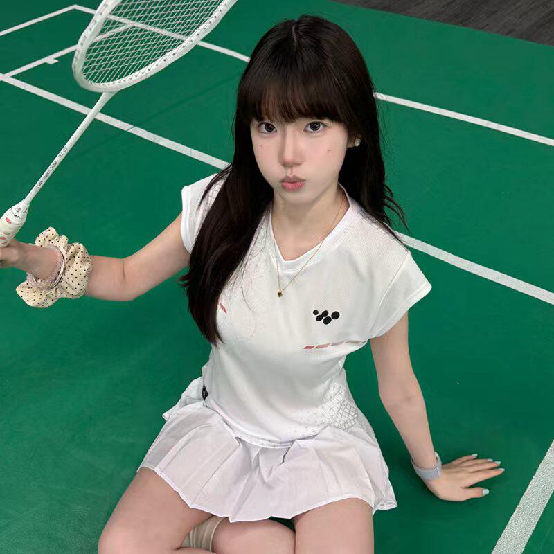 WEGOGO"赤星逐白"羽毛球服小飞袖新款运动速干匹克球网球训练大赛