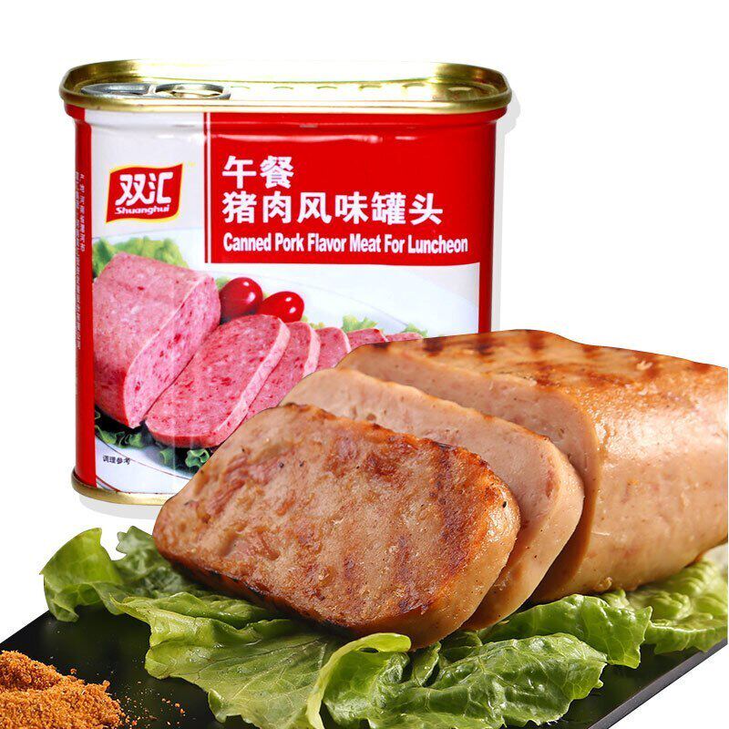 双汇午餐猪肉风味罐头340g*1罐方火腿肠涮火锅猪肉午餐肉户外旅行