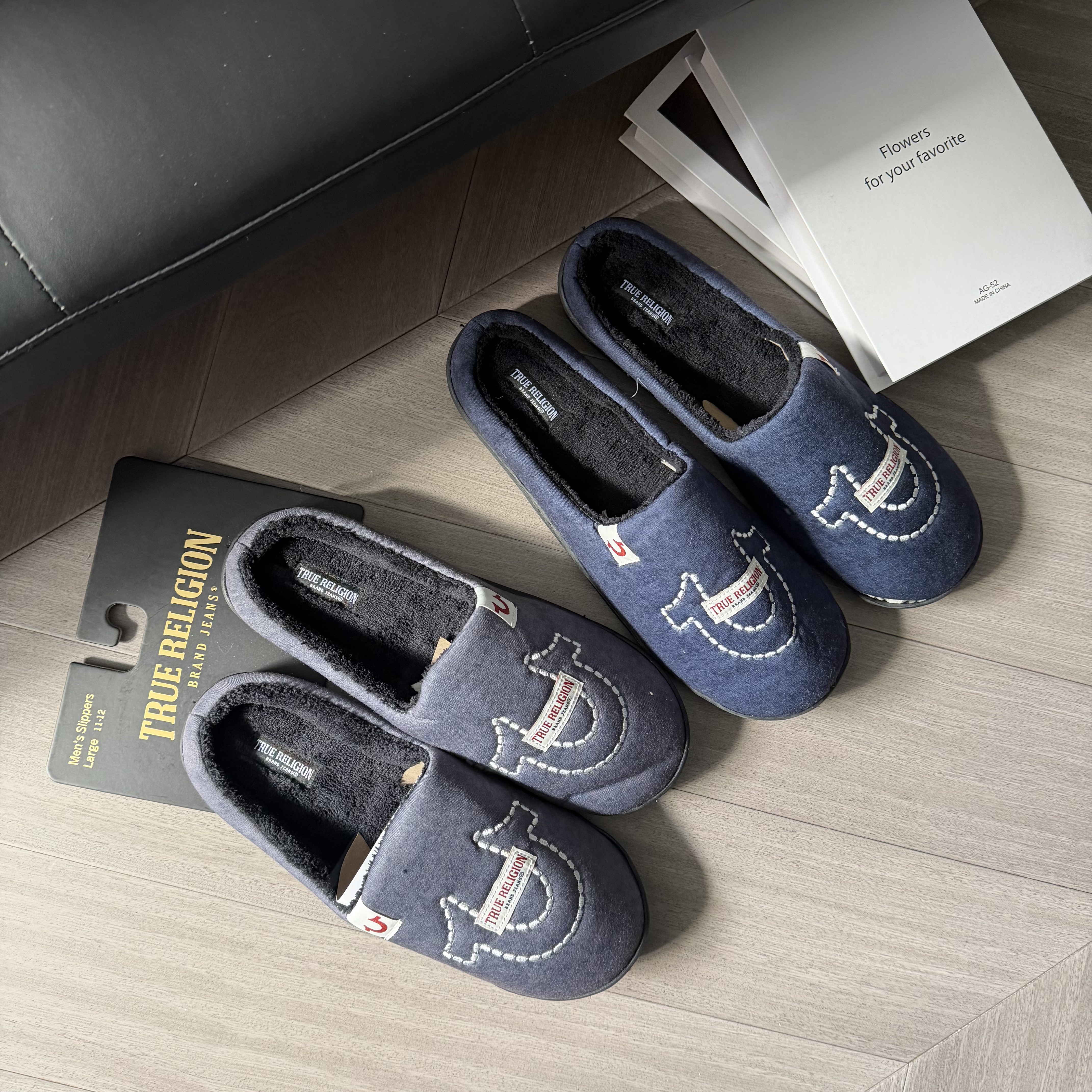 外贸出口男士秋冬棉拖鞋毛绒款保暖休闲复古加厚u字形家居拖鞋