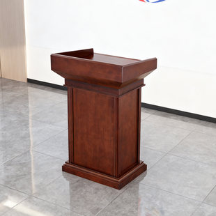实木演讲台发言台电动遥控升降讲话台领导会议室多媒体发言讲台桌