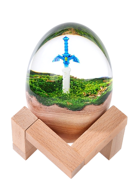 燕雀树脂滴胶摆件蛋形饰品