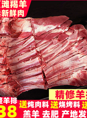 羊排新鲜5斤宁夏滩羊肉现杀法式羊排骨烧烤滩羊非内蒙古盐池新疆