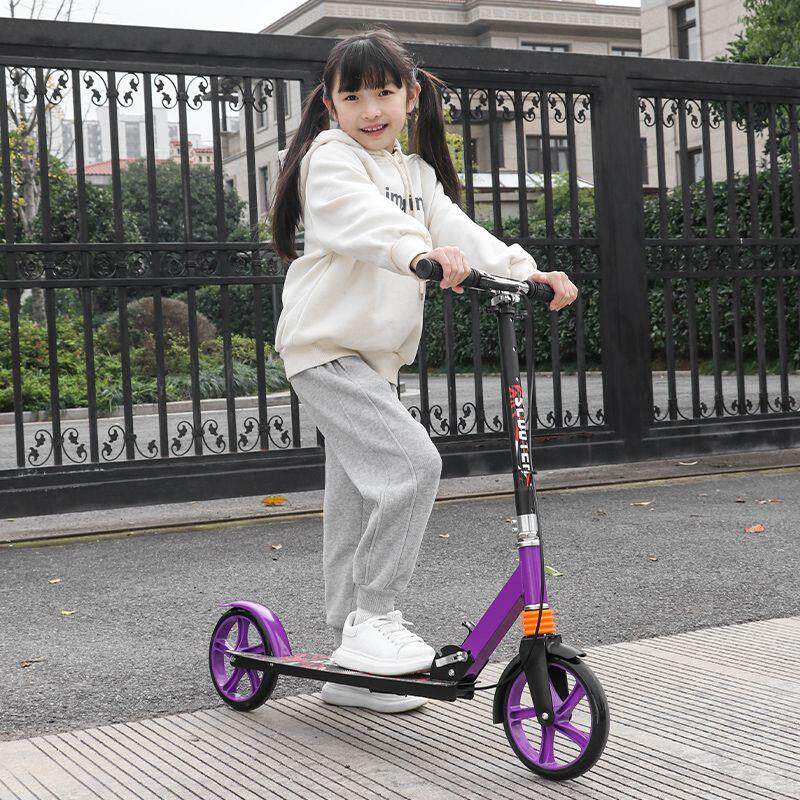 滑板车6到12岁女孩儿童二轮青少年男孩两轮踏板车成人代步滑板车.