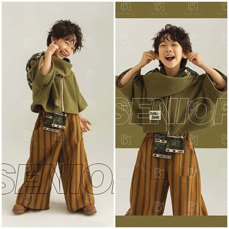 儿童摄影服装龙年新款5-7岁男孩女孩时尚洋气拍照衣服影楼写真照