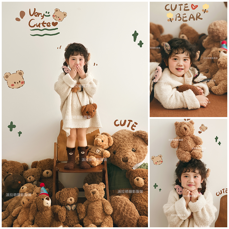 宝宝拍照衣服玩偶道具写真照