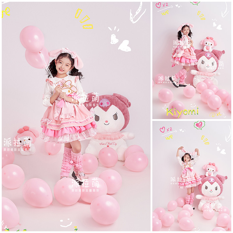 儿童摄影服装道具女童连衣裙拍照衣服美乐蒂主题影楼写真艺术照