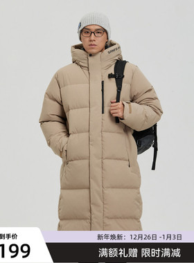 SANFO PLUS暗夜长款保暖Allied拒水鹅绒面包羽绒服19089