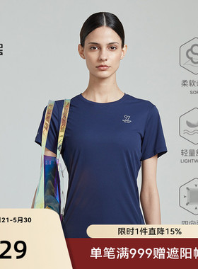 SANFO PLUS轻量透气花火跑步T恤短袖上衣 女 19030