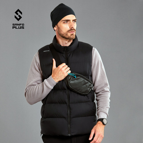 SANFO PLUS冰雾羽绒马甲鹅绒外套男女运动服户外保暖背心