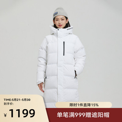 SANFO PLUS暗夜长款保暖Allied拒水鹅绒面包羽绒服19089
