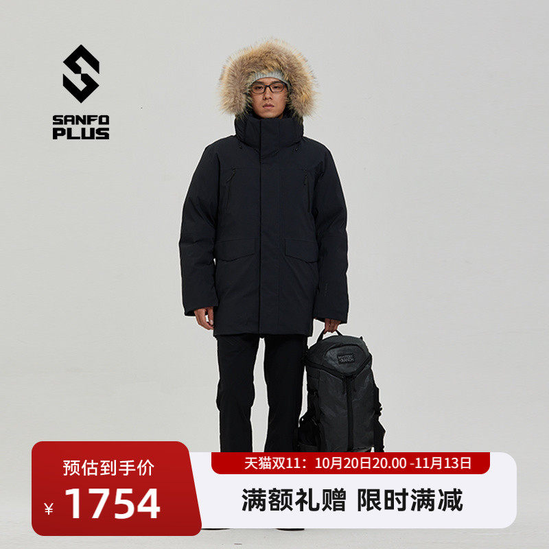 冰雾羽绒派克大衣SANFOPLUS
