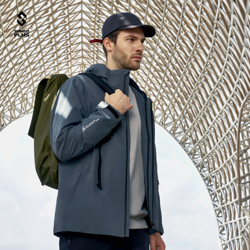 SANFO PLUS男款polartec燧石抓绒三合一冲锋衣防雨防风21070