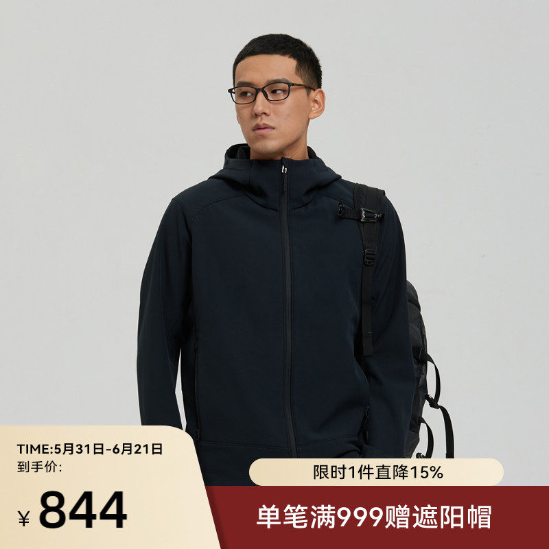 三夫户外SANFO PLUS燧石多功能软壳衣耐磨防风夹克外套男23018N