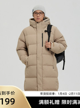SANFO PLUS暗夜长款保暖Allied拒水鹅绒面包羽绒服19089