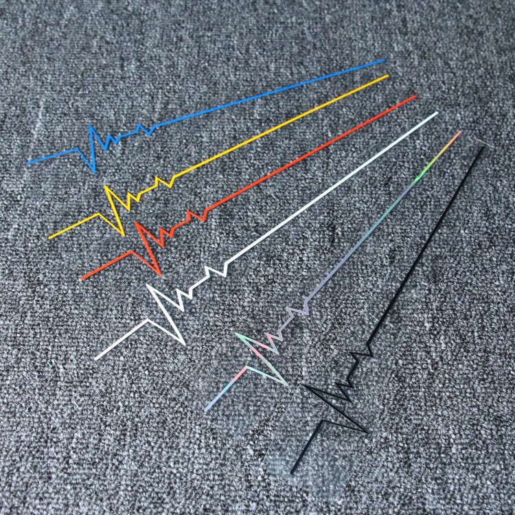 湾岸车贴个性创意心跳心电图反光贴纸车身车窗防水装饰贴画不褪色