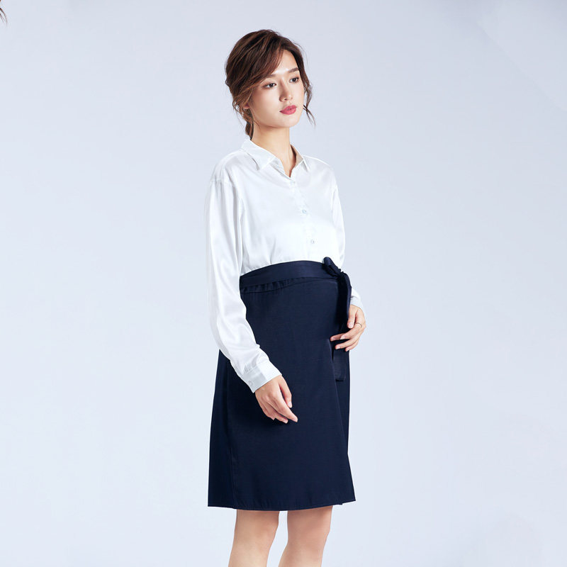 气质孕妇职场夏装短袖衬衣裙白色上班通勤孕妇连衣裙哺乳假两件