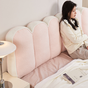 双面花瓣床头软包靠背公主风床头靠垫2025新款榻榻米大靠枕可拆洗