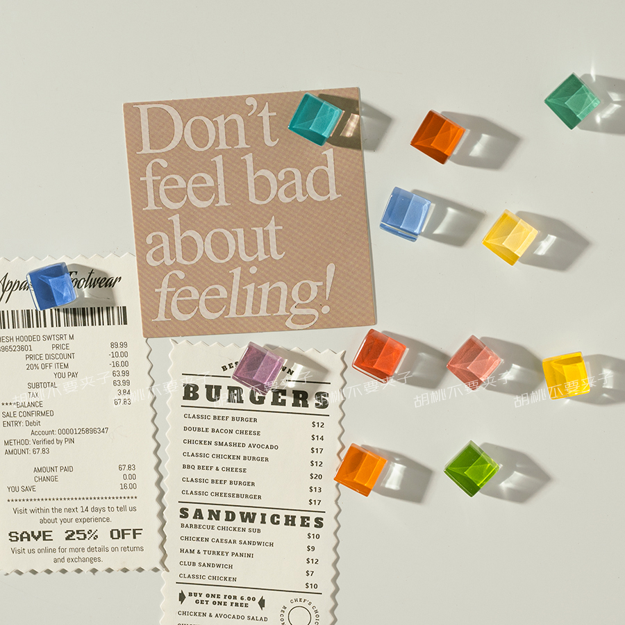 玻璃磁钉冰箱贴照片明信片磁吸贴