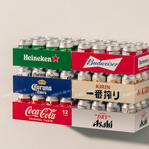 创意啤酒饮料托盘冰箱贴磁贴2026新款仿真微缩食玩洞洞板磁吸装饰