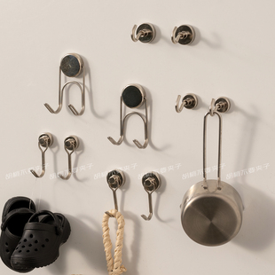 强力金属磁吸小挂钩冰箱贴洞洞板厨房冰箱门侧面免打孔可活动收纳