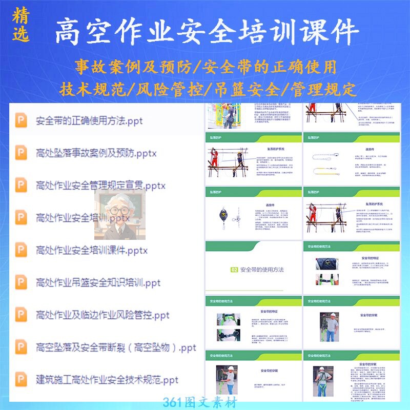 高空作业施工培训课件ppt带绳装备技术规范管理规定