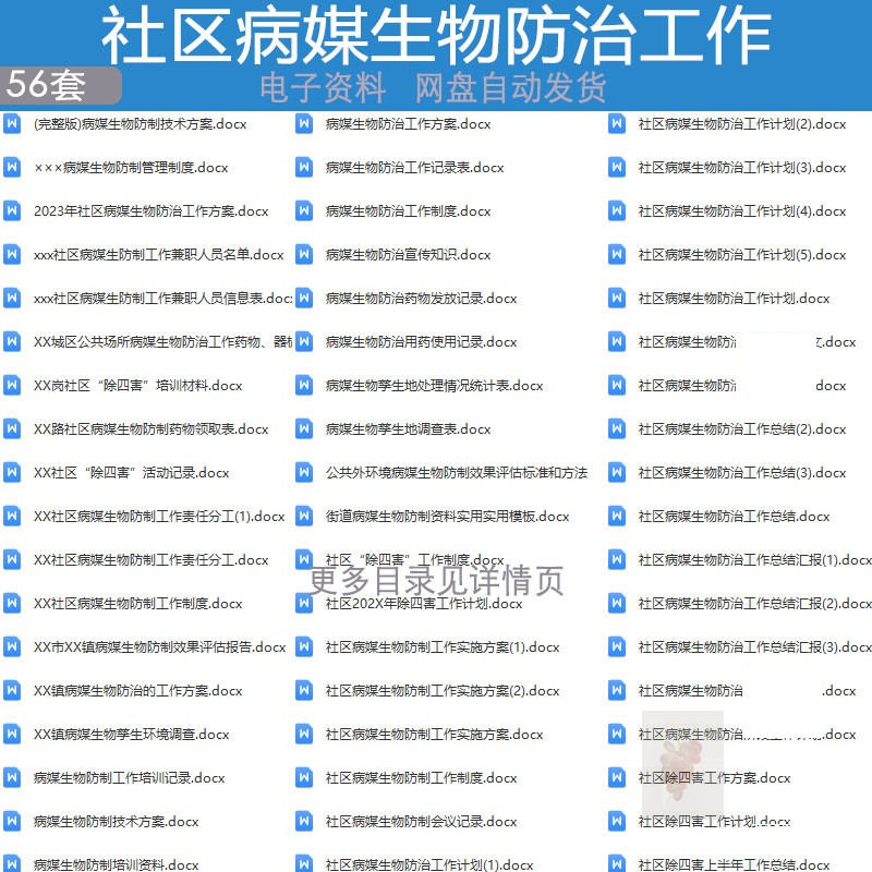 社区病媒生物工作计划总结方案制度范本与除四害工作实施方案