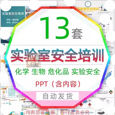 科学实验室培训课件PPT模板生物物理化学危化品防护救护知识
