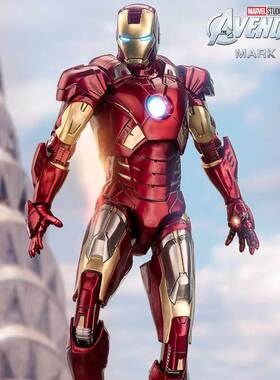 。中动钢铁侠手办MK7 正版漫威 周边模型飞行舱机甲玩具人偶MK6男