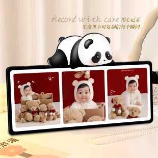 相框摆台照片定制三宫格打印挂墙宝宝婴儿童相片制作水晶摆件相册