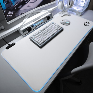 莲花发光鼠标垫fps专用极简电竞游戏键盘垫超大号电脑桌垫滑鼠垫