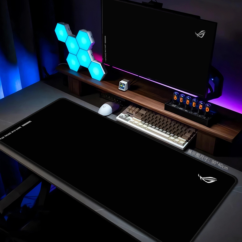 ROG黑色鼠标垫子超大号fps专用