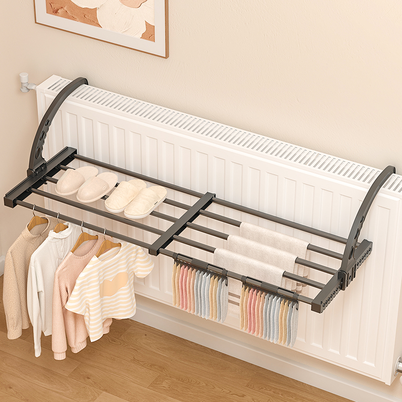 暖气片置物架晾衣神器免打孔