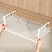 厨房置物架家用收纳橱柜下挂架吊柜挂篮多功能保鲜膜纸巾调料架子