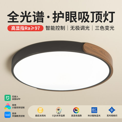 铜之光意式全光谱护眼极简吸顶灯