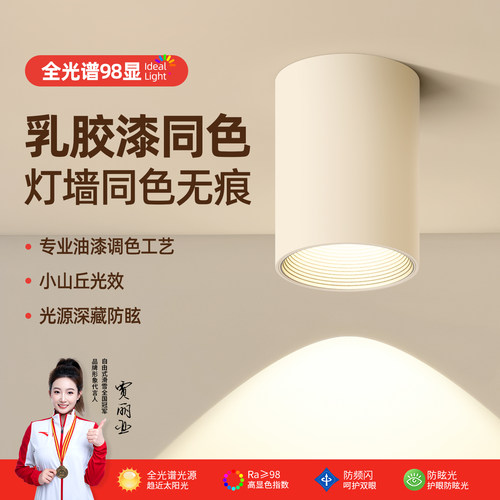 铜之光明装免打孔防眩无主灯射灯
