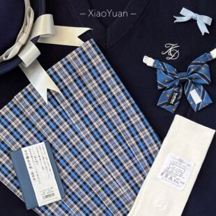 小原不圆 原创设计新品晴山蓝jk格裙5.11晚8点