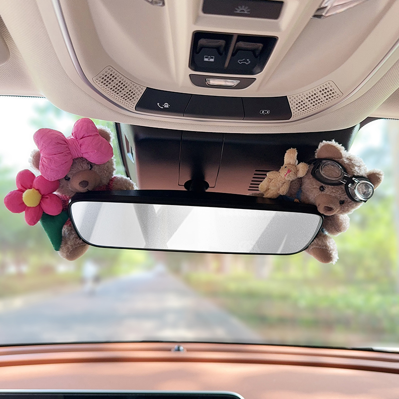 汽车内后视镜可爱卡通小熊摆件