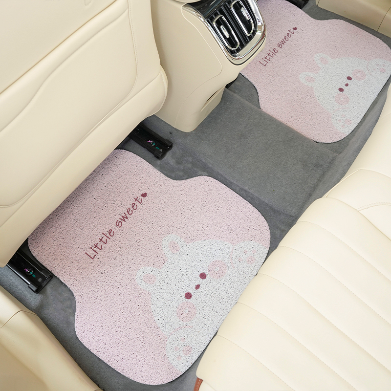 新款可爱胖胖熊兔丝圈脚垫