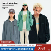 外套春 Turnthetables连帽风衣夹克男女情侣宽松休闲绿色拉链开衫