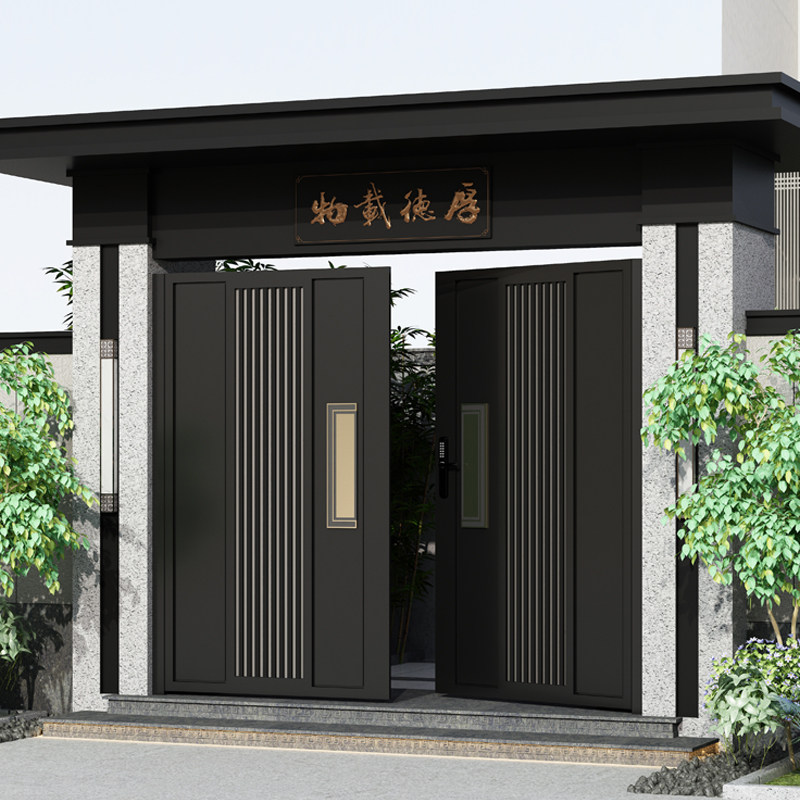 农村院子大门中式,农村院子大门自建_大山谷图库