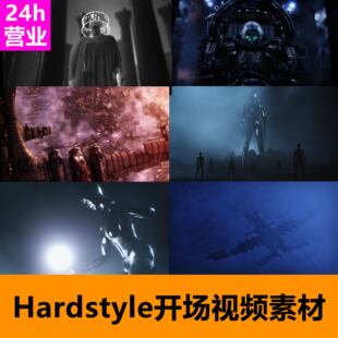 Hardstyle酒吧声光电大气开场音视频同步VJ视频素材LED屏幕背景